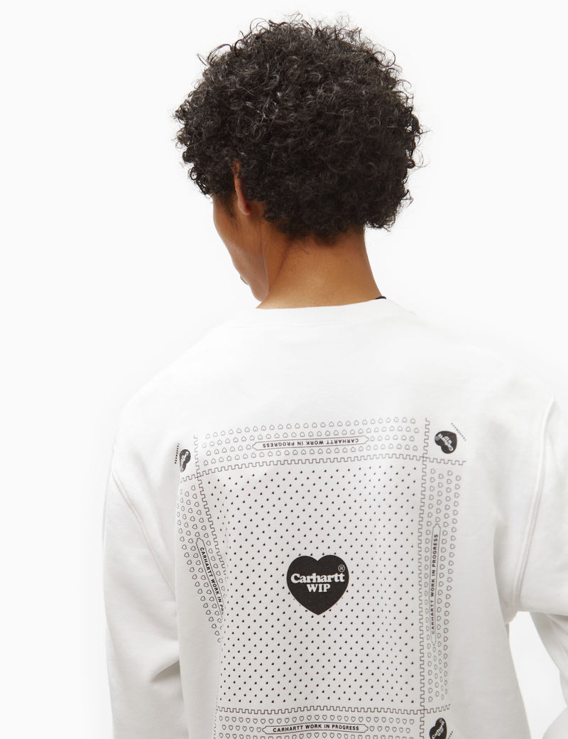 Carhartt-WIP Heart Bandana Sweatshirt (Loose) - White