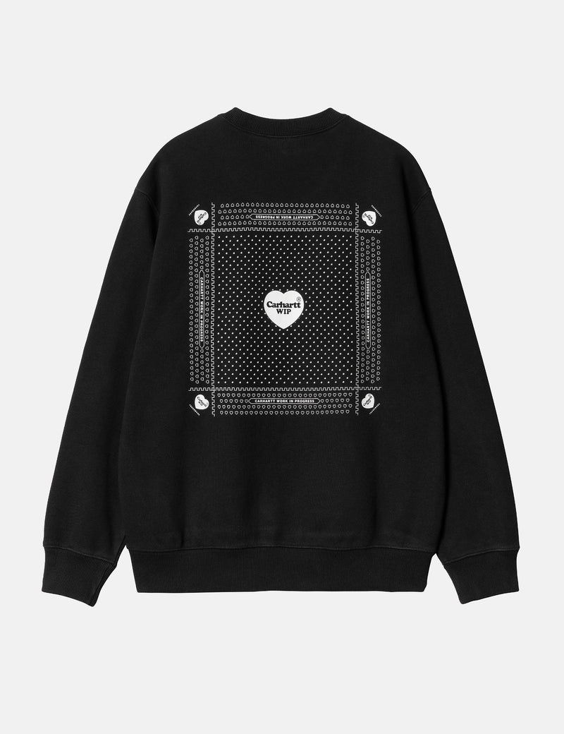 Carhartt-WIP Heart Bandana Sweatshirt (Loose) - Black