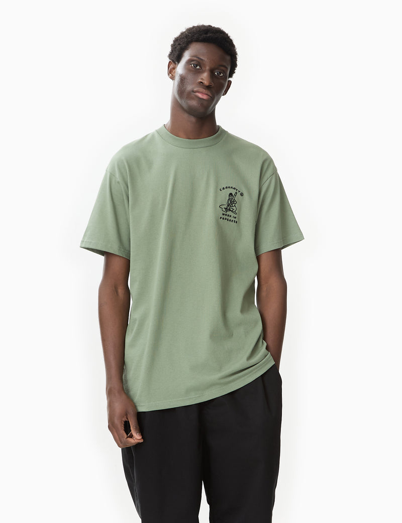 Carhartt-WIP Icons T-Shirt (Loose) - Park Green/Black
