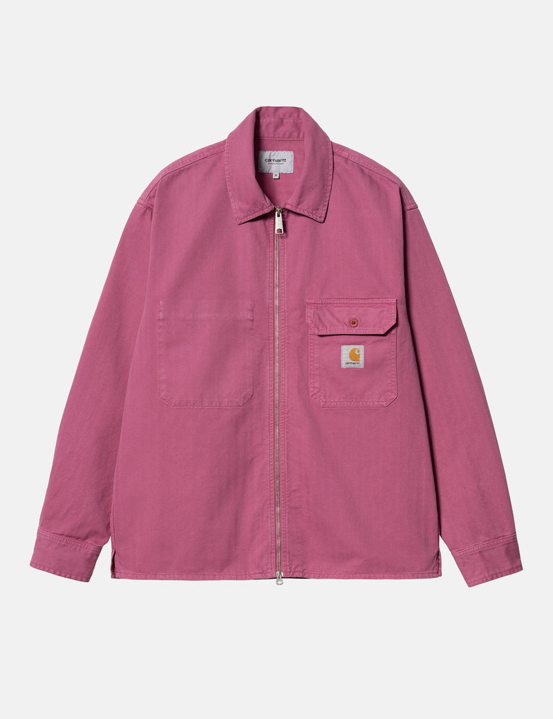 Carhartt-WIP Rainer Over Shirt - Magenta Pink Garment Dyed