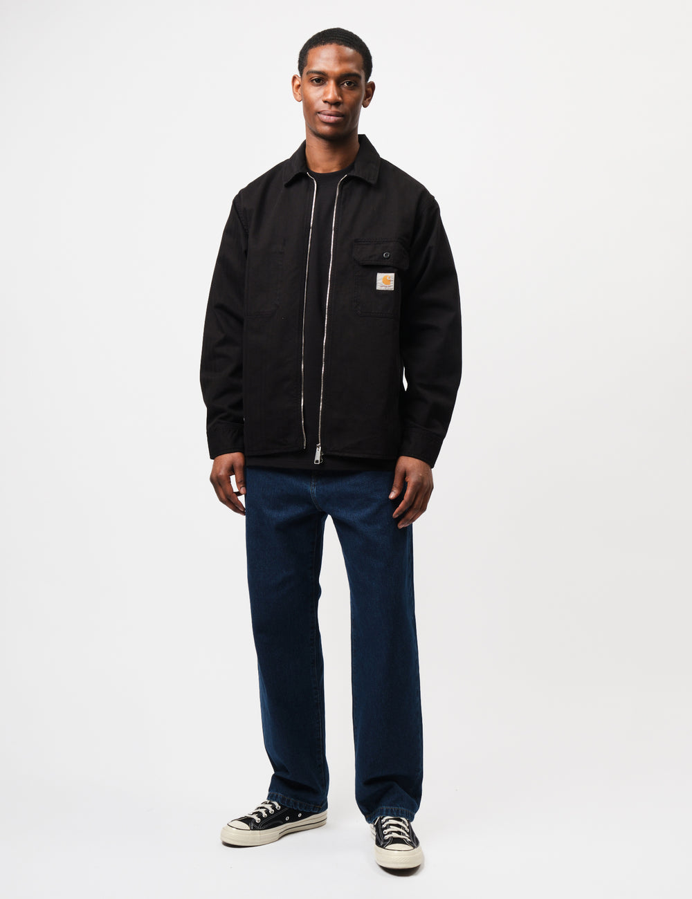 Carhartt-WIP Rainer Over Shirt - Black Garment Dyed | Urban Excess Carhartt-WIP Rainer Over Shirt - Black Garment Dyed | Urban Excess