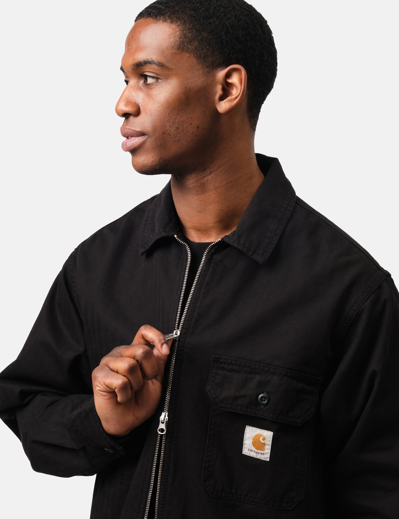 Carhartt-WIP Rainer Over Shirt - Black Garment Dyed | Urban Excess Carhartt-WIP Rainer Over Shirt - Black Garment Dyed | Urban Excess