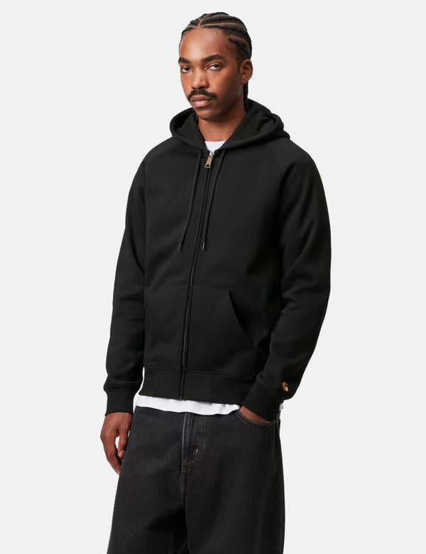 Carhartt WIP Hooded Chase Jacket - Black/Gold