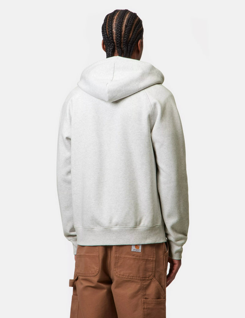 Carhartt WIP Hooded Chase Jacket - Grey Heather/Gold