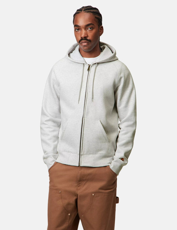 Carhartt WIP Hooded Chase Jacket - Grey Heather/Gold