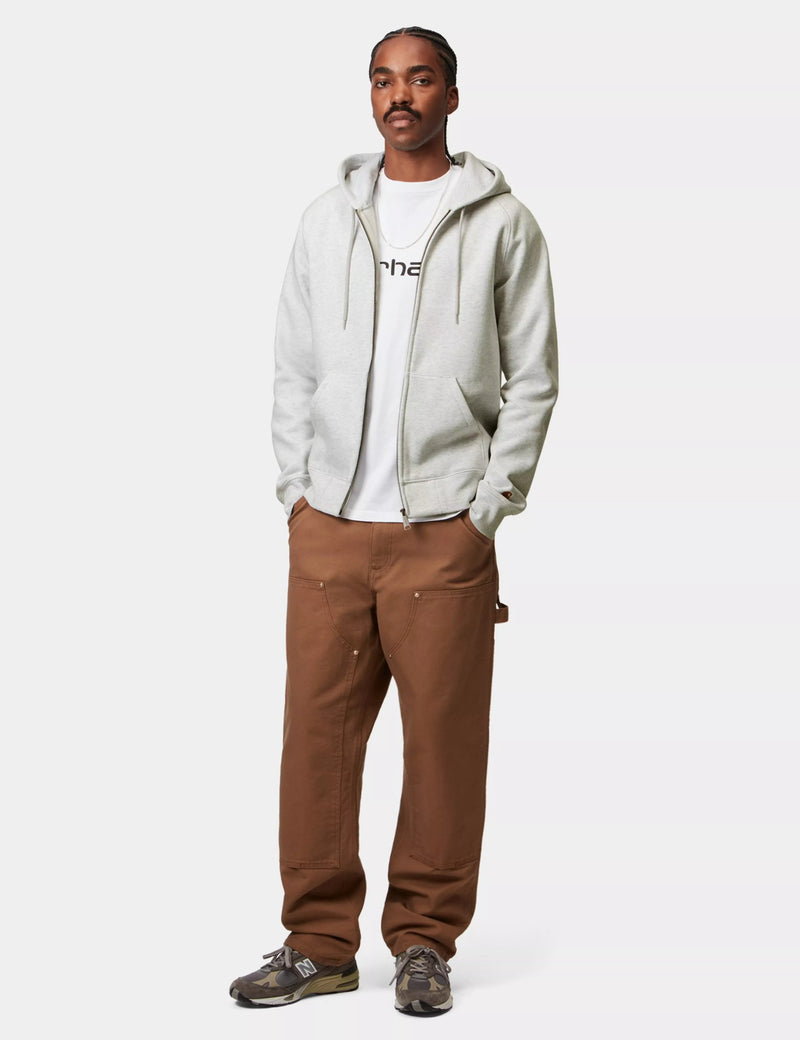 Carhartt WIP Hooded Chase Jacket - Grey Heather/Gold