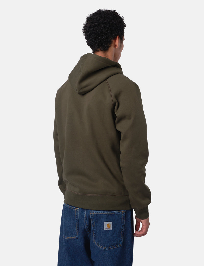Carhartt WIP Hooded Chase Jacket - Olive Green/Gold