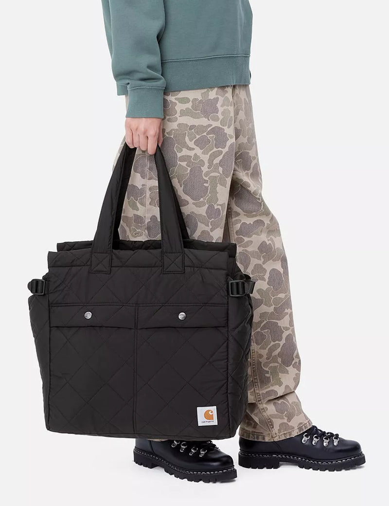 Black travel tote bag shop