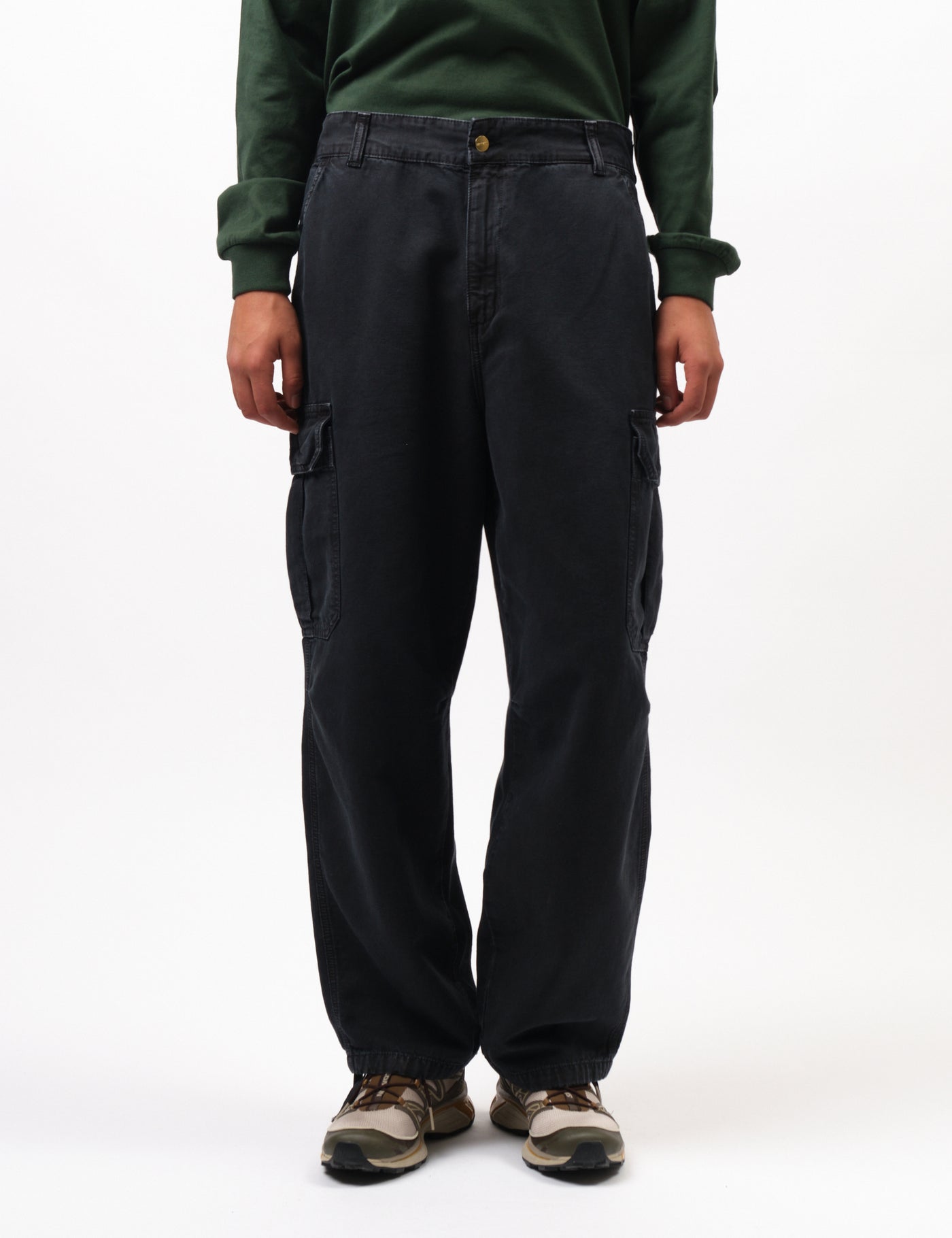 カーゴパンツ CARHARTT STANTON CARGO PANT HUBBARD SA257 Carhartt WIP Stanton Cargo Pant (Hubbard Canvas) Black