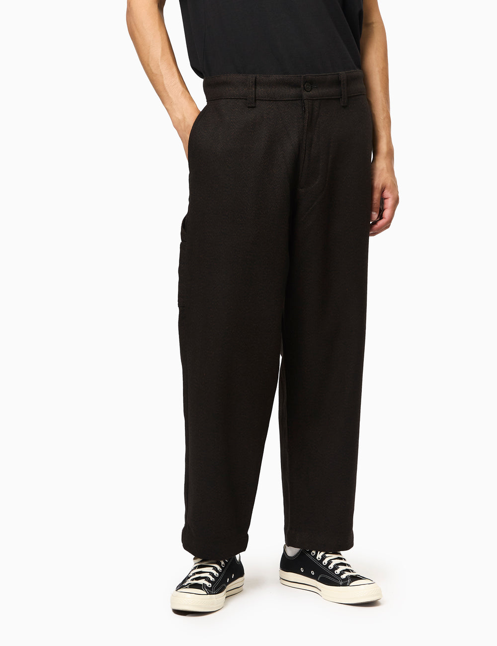 Carhartt WIP Truman Pant (Wool Herringbone) - Chocolate | Urban