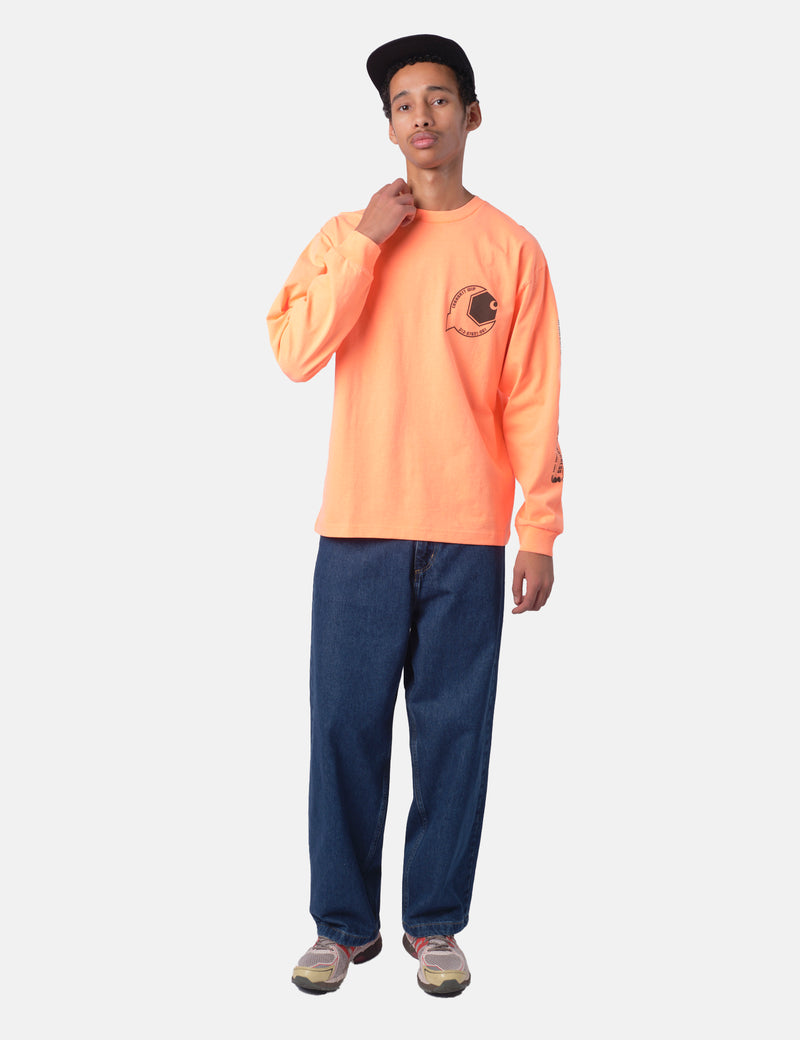Carhartt WIP Industry T-Shirt (Garment Dyed) - Lumo Orange