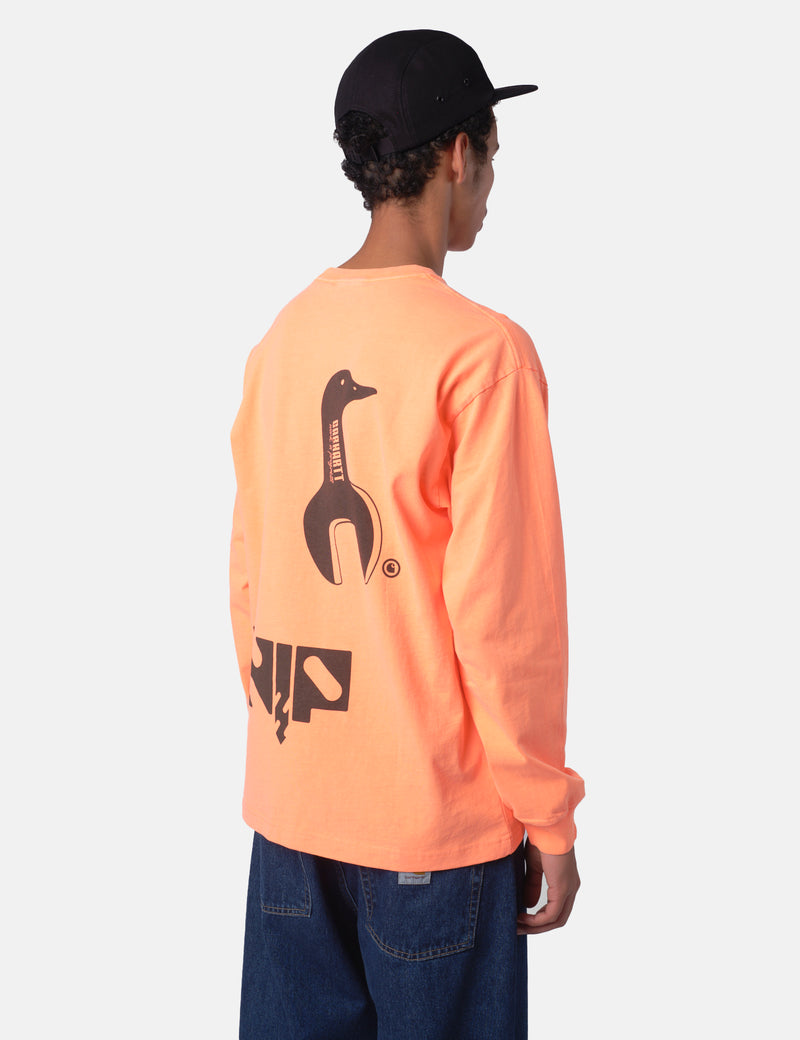 Carhartt WIP Industry T-Shirt (Garment Dyed) - Lumo Orange