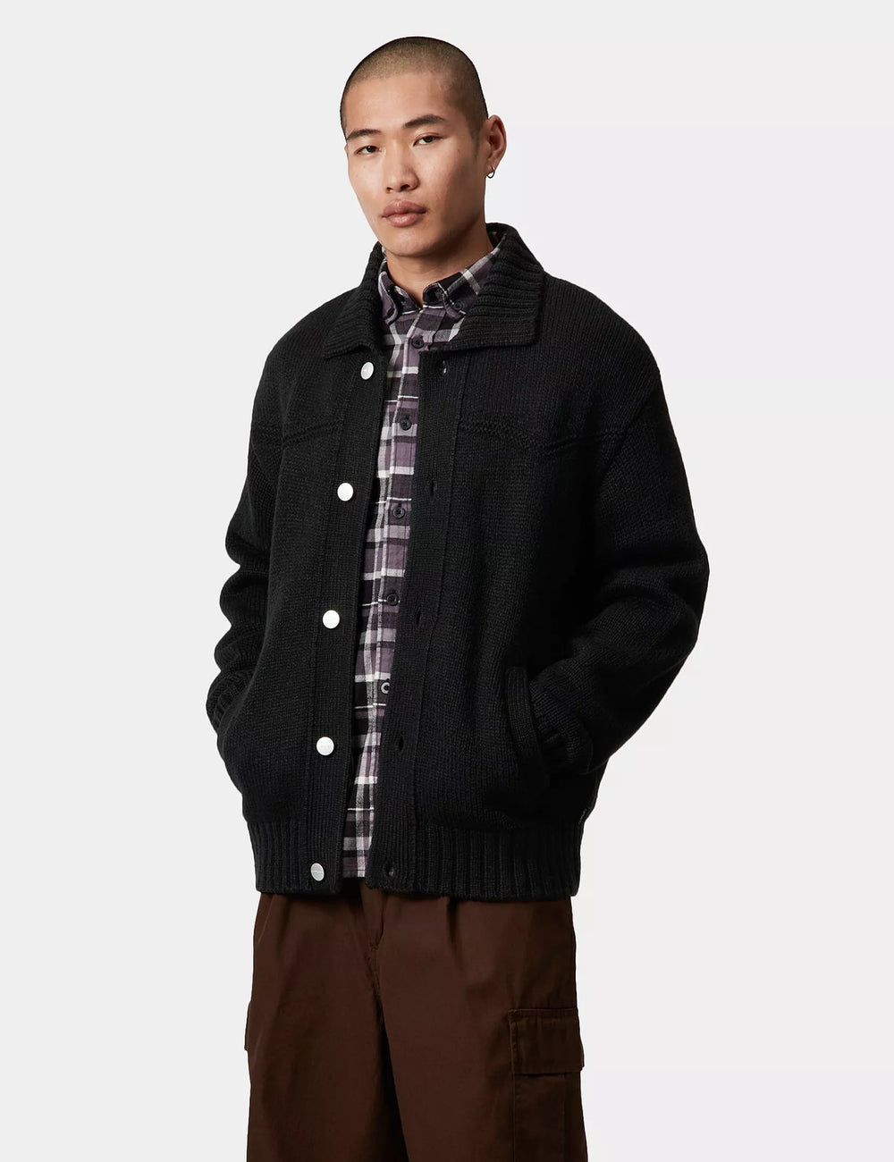Carhartt WIP Santa Fe Cardigan - Black | Urban Excess. – URBAN EXCESS
