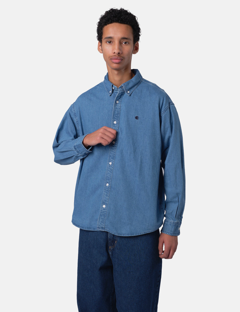 Carhartt WIP Lucas Shirt - Blue Stone Washed