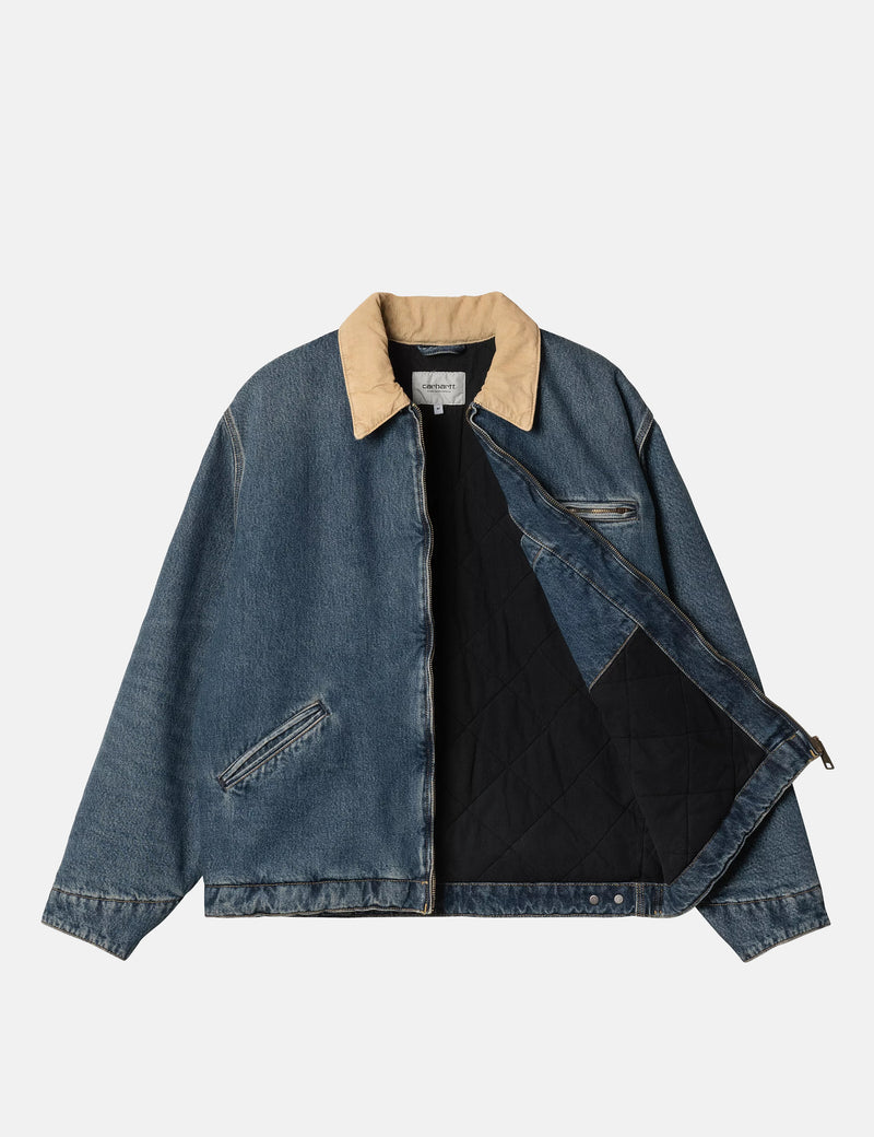 Carhartt WIP OG Detroit Jacket (Worn Used Wash) - Blue