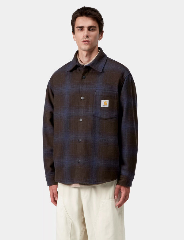 Carhartt WIP Brennan Check Shirt Jacket - Palisander Brown