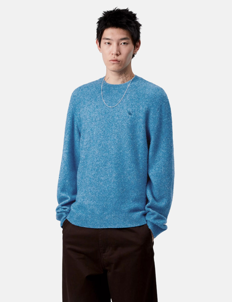 Carhartt WIP Curtis Sweater - Tangled Angelite Blue
