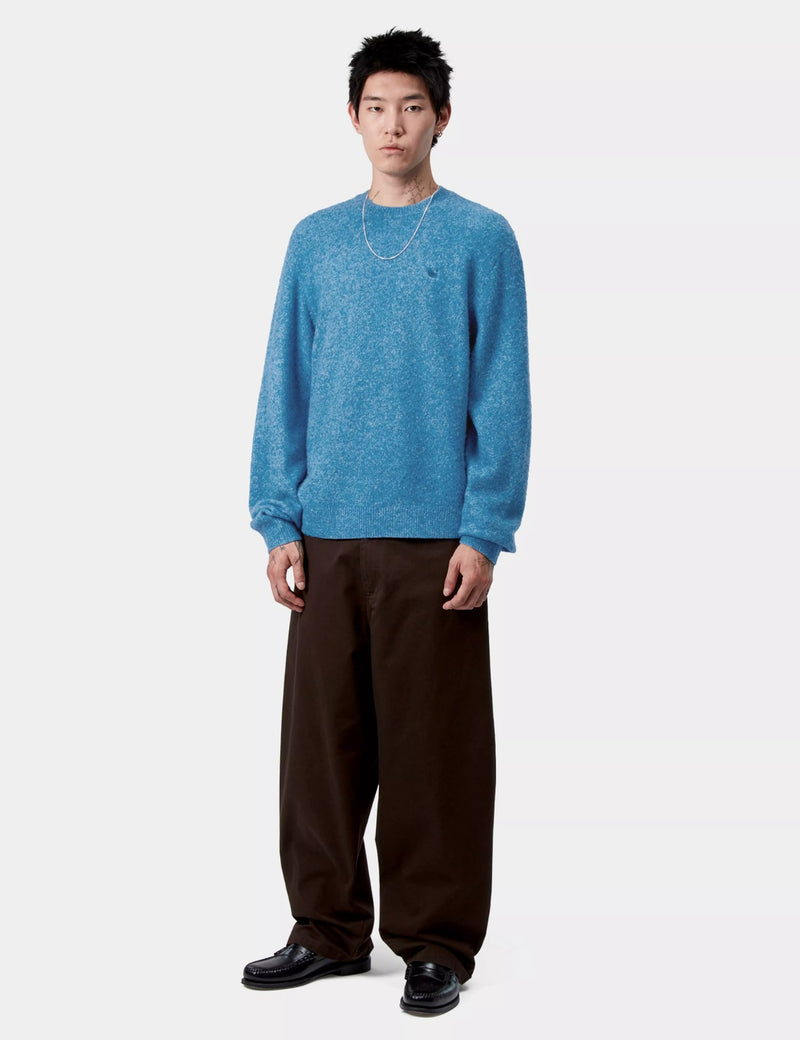Carhartt WIP Curtis Sweater - Tangled Angelite Blue