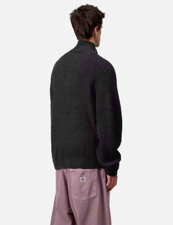 Carhartt WIP Detroit Half Zip Sweater - Black