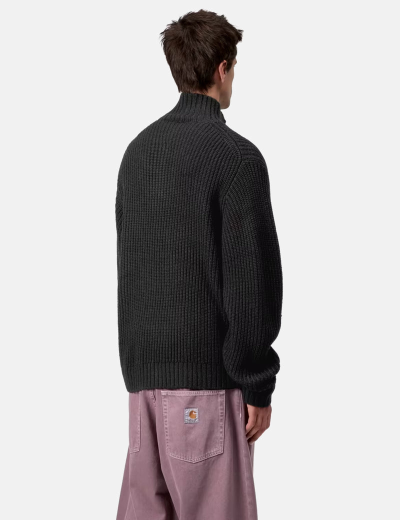Carhartt WIP Detroit Half Zip Sweater - Black