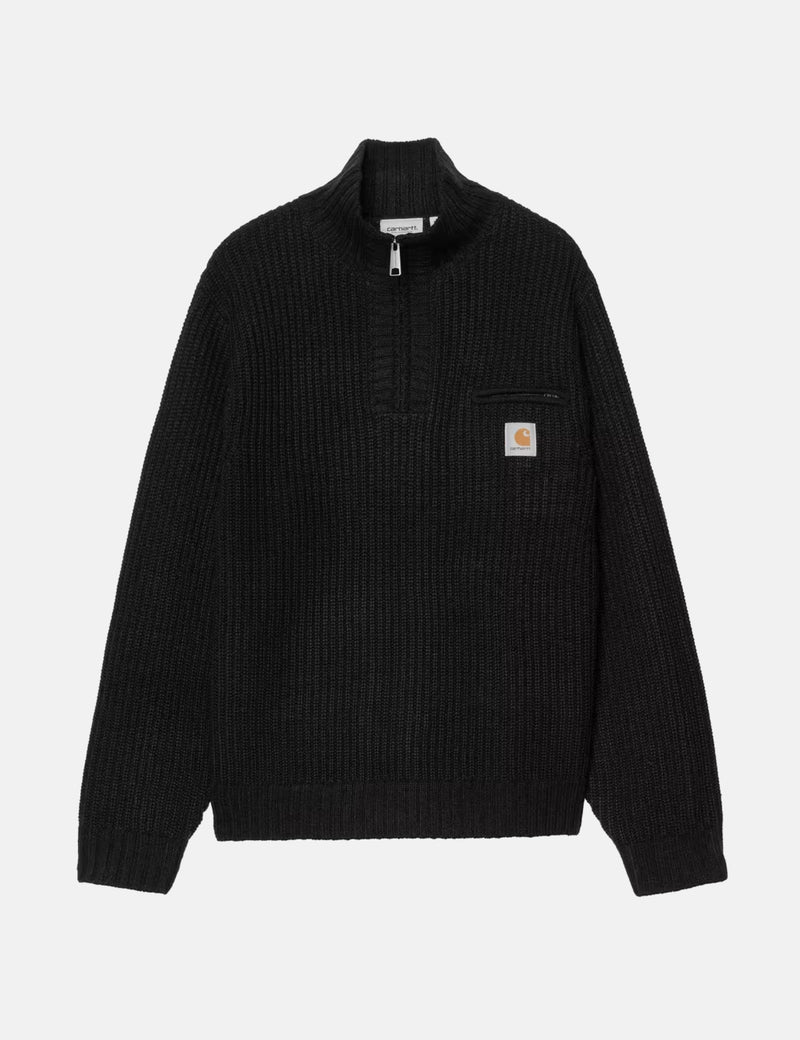 Carhartt WIP Detroit Half Zip Sweater - Black