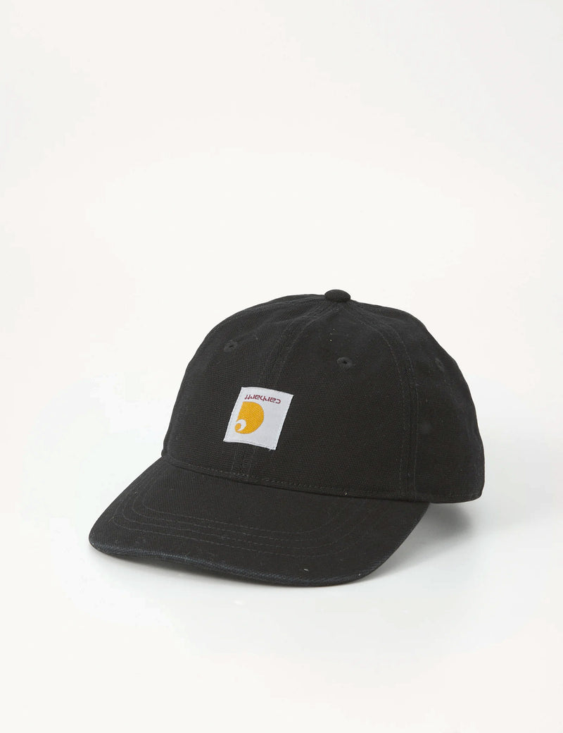 Carhartt WIP Selby Canvas Cap - Black Stone Washed