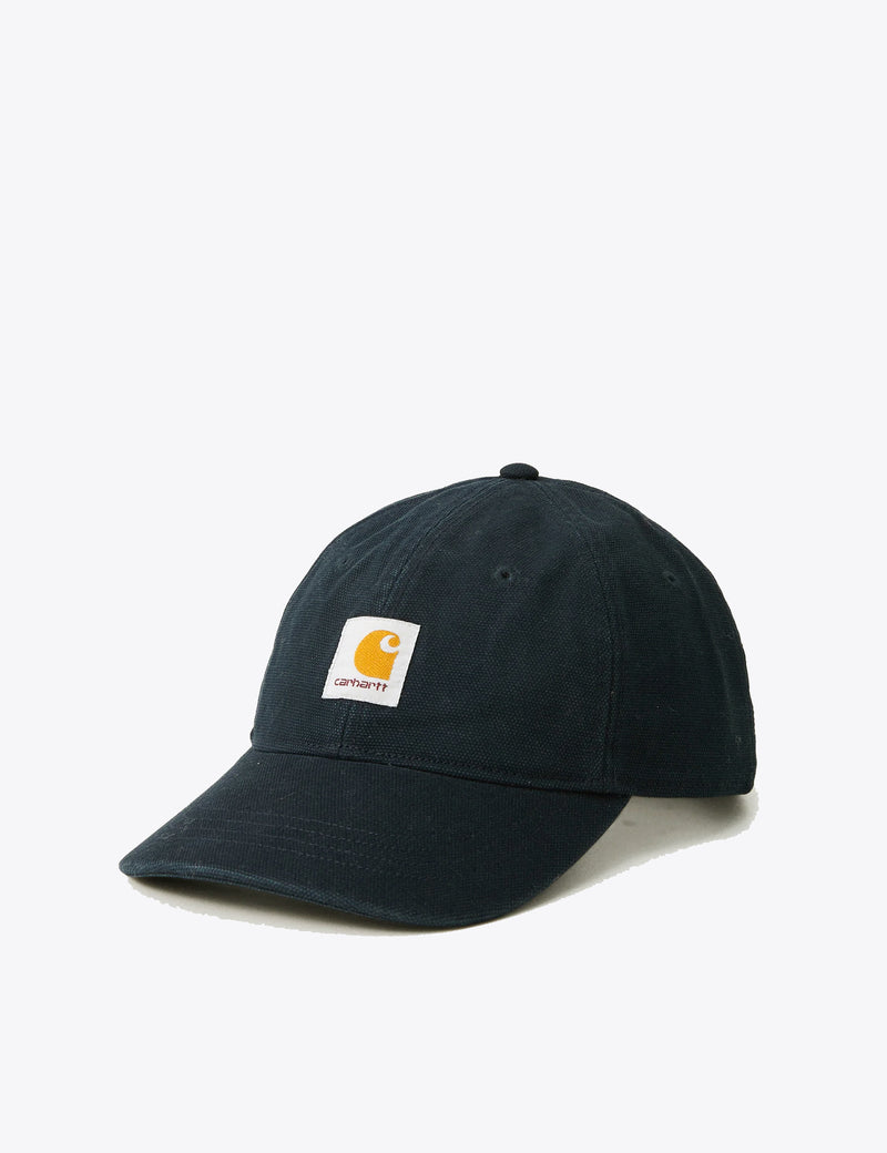 Carhartt WIP Selby Canvas Cap - Black Stone Washed