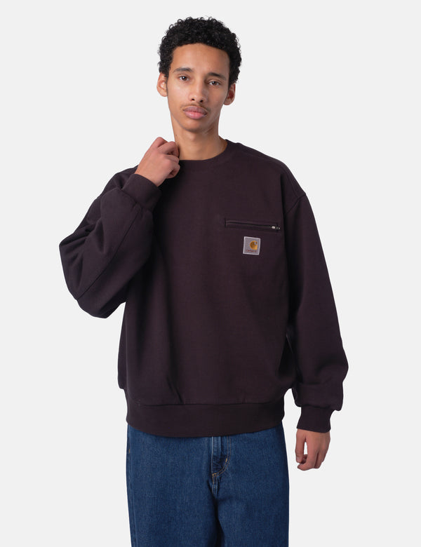 Carhartt WIP Detroit Sweatshirt - Black Stone Washed