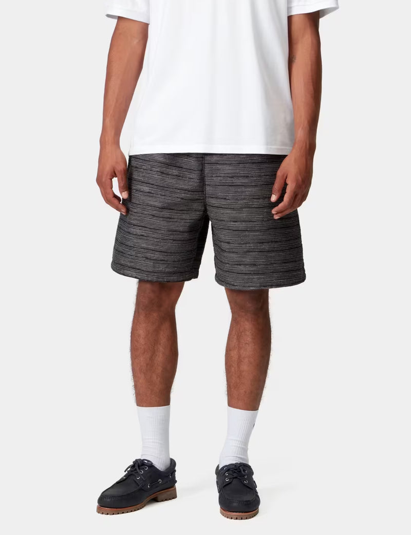 Carhartt WIP Gellar Shorts (Gellar Stripe) - Black Rinsed