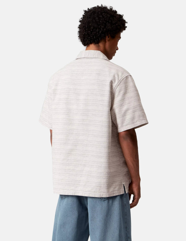 Carhartt WIP Short Sleeve Gellar Stripe Shirt - Wax Rinsed