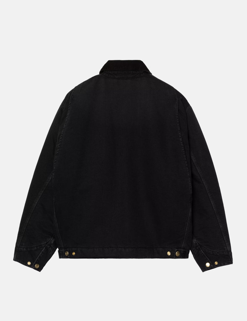 Carhartt WIP OG Detroit Jacket - Black/Black Stone Canvas
