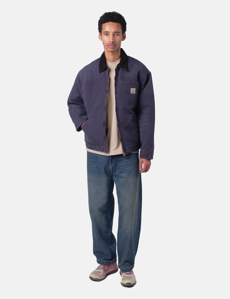 Carhartt WIP OG Detroit Jacket - Dark Navy Blue/Black Stone Canvas