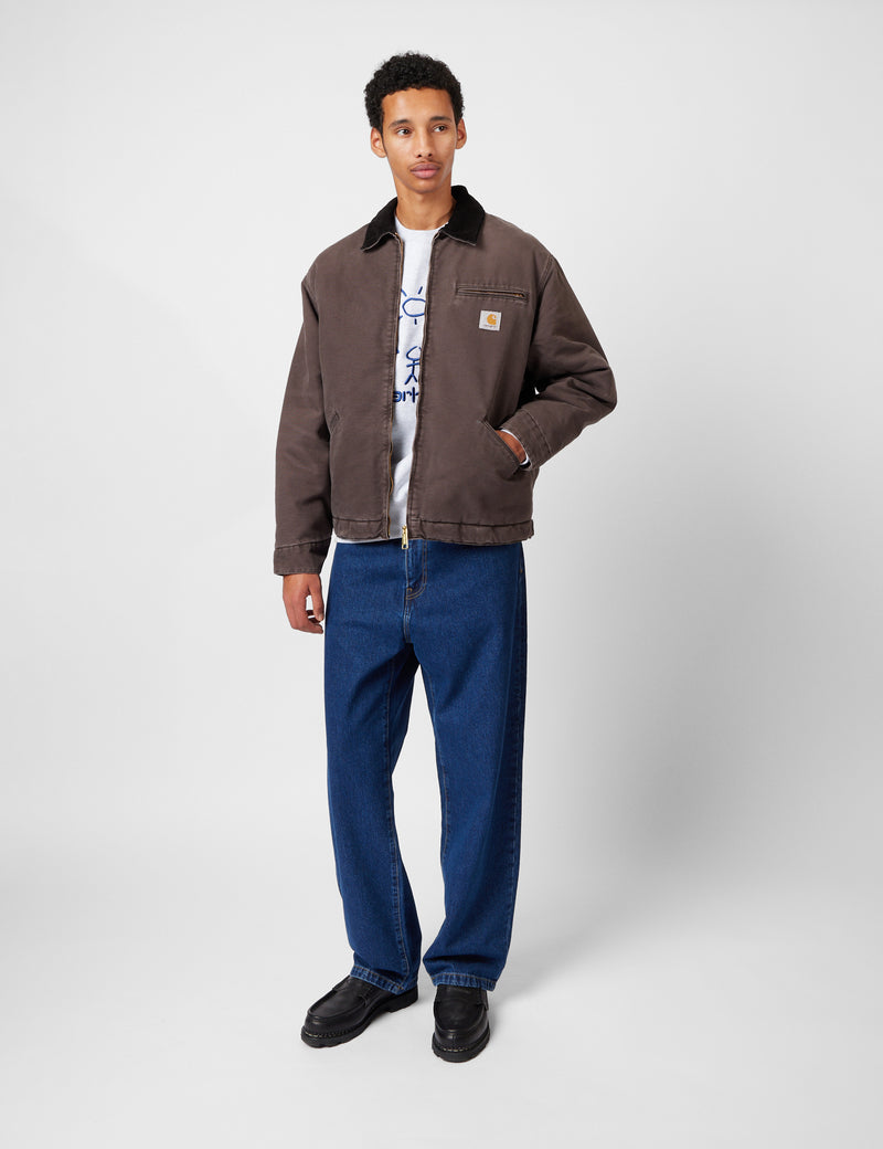 Carhartt WIP OG Detroit Jacket - Tobacco Brown/Black Stone Canvas