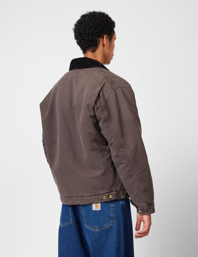 Carhartt WIP OG Detroit Jacket - Tobacco Brown/Black Stone Canvas