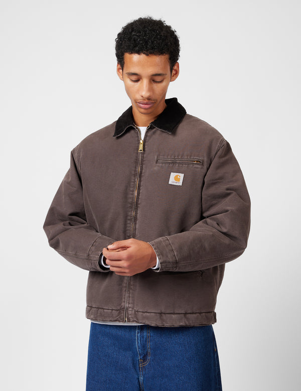 Carhartt WIP OG Detroit Jacket - Tobacco Brown/Black Stone Canvas
