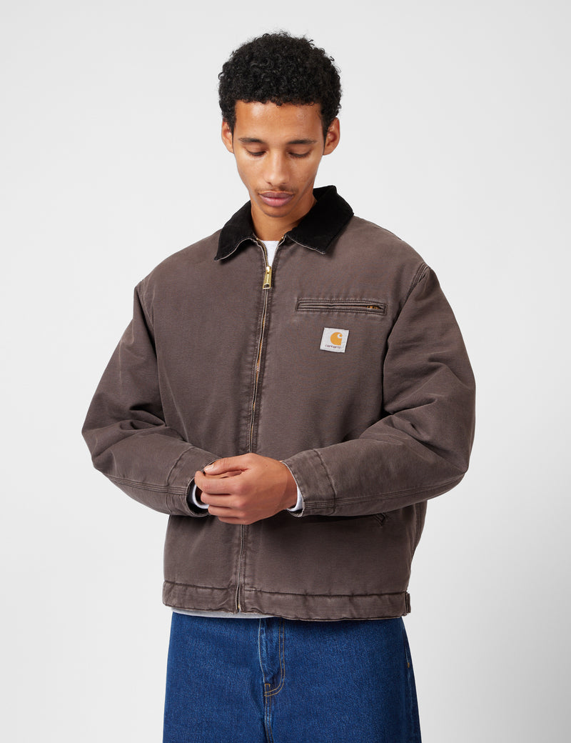 Carhartt WIP OG Detroit Jacket - Tobacco Brown/Black Stone Canvas