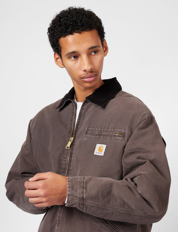 Carhartt WIP OG Detroit Jacket - Tobacco Brown/Black Stone Canvas