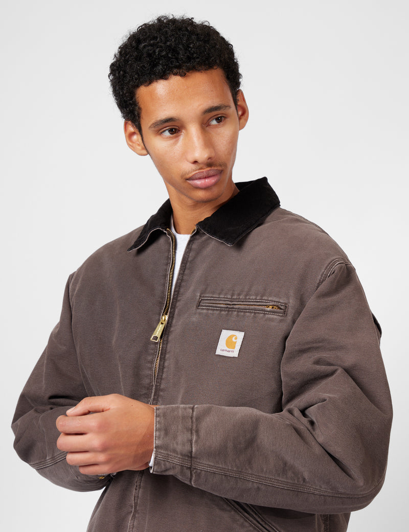 Carhartt WIP OG Detroit Jacket - Tobacco Brown/Black Stone Canvas