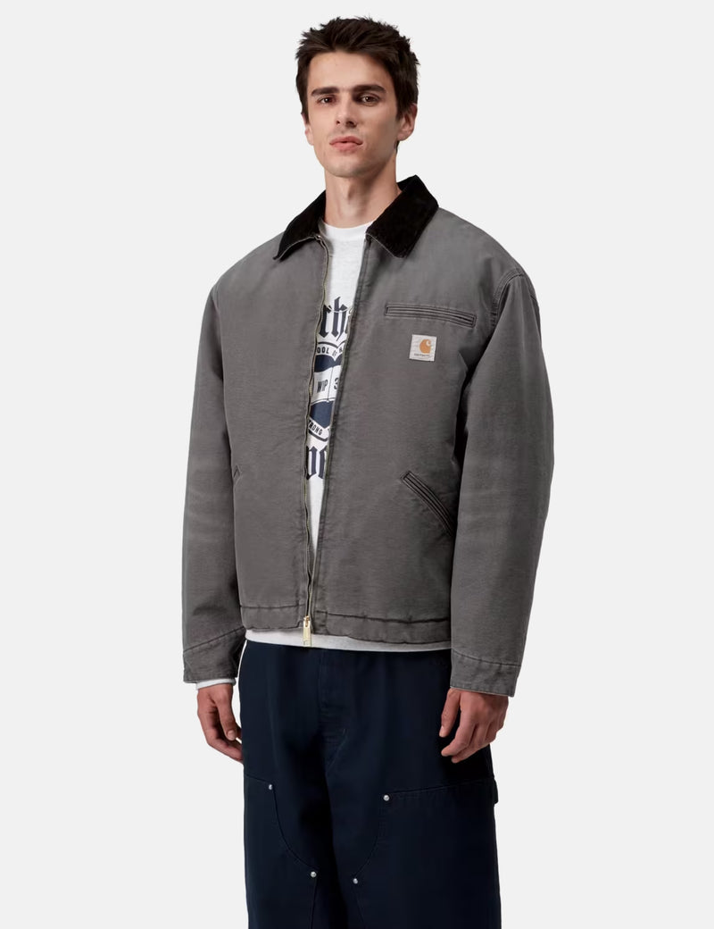 Carhartt WIP OG Detroit Jacket - Graphite/Black Stone Canvas