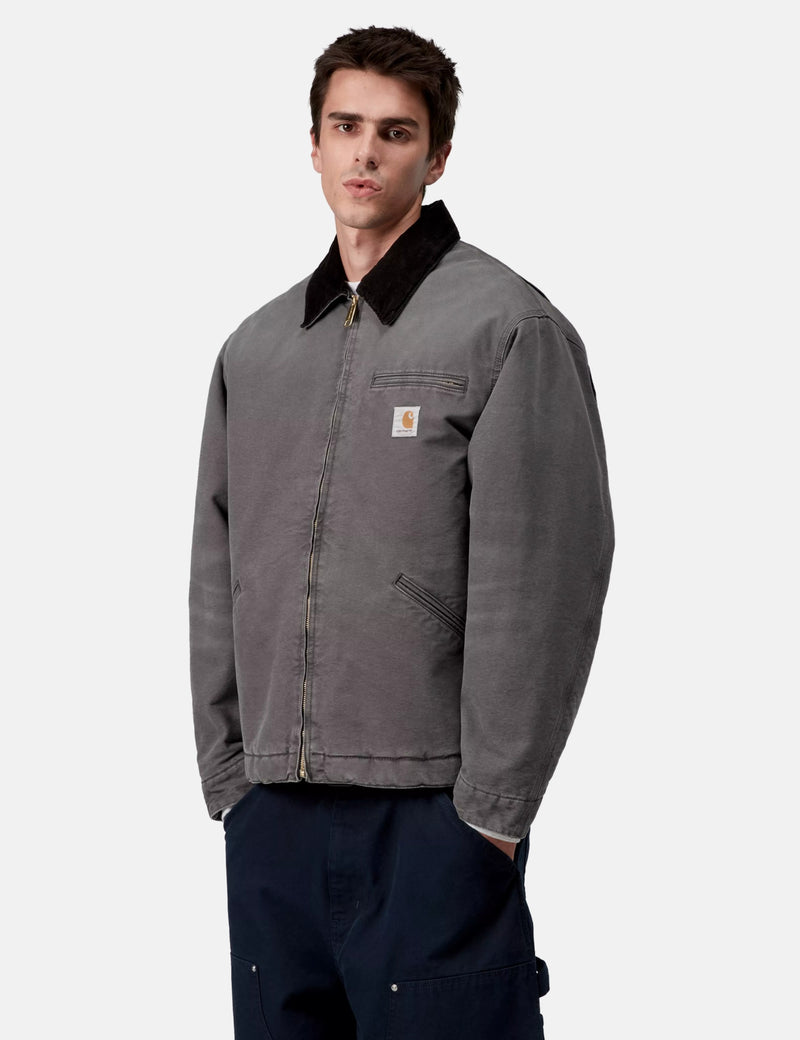 Carhartt WIP OG Detroit Jacket - Graphite/Black Stone Canvas