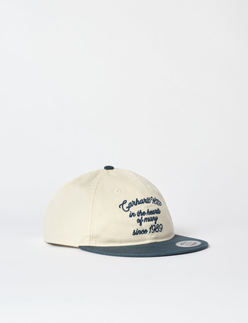 Carhartt WIP Alston Cap - Natural/Deep Lagoon