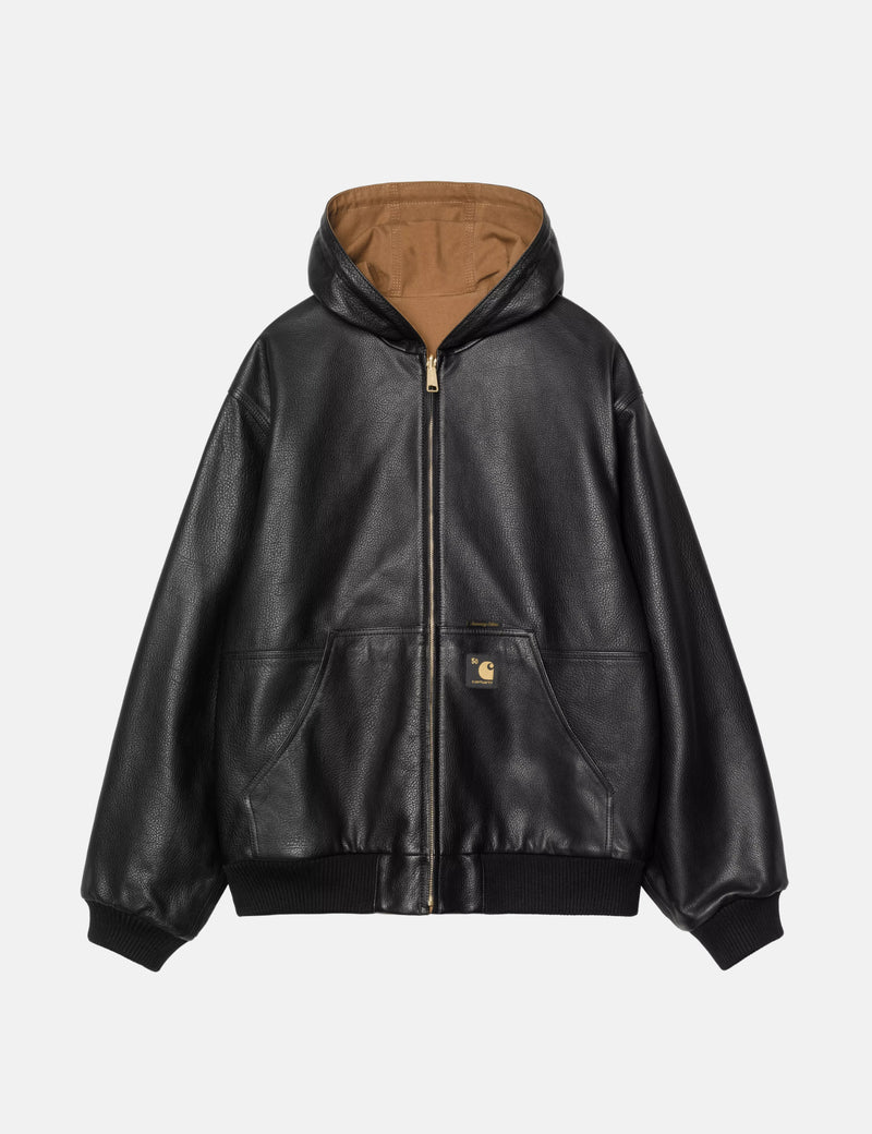 Carhartt WIP 50 Years Anniversary OG Active Jacket Leather - Black/Hamilton Brown