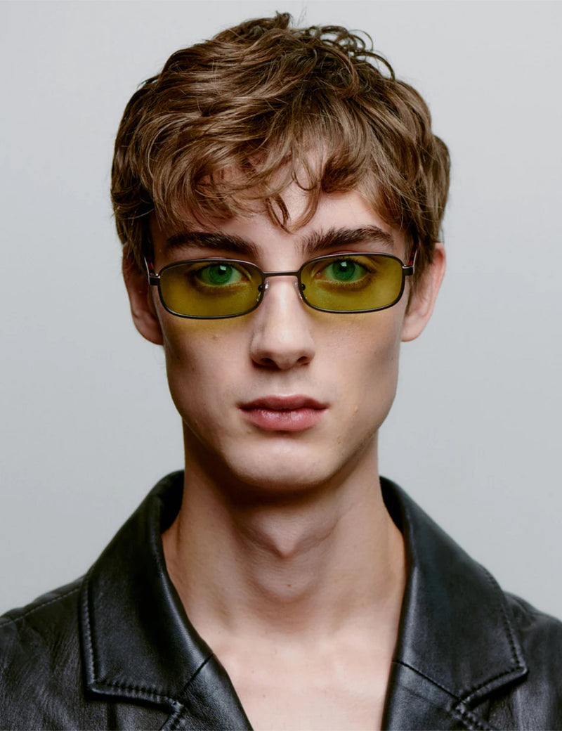 A.Kjaerbede Noah Sunglasses - Matte Gun Metal Havana