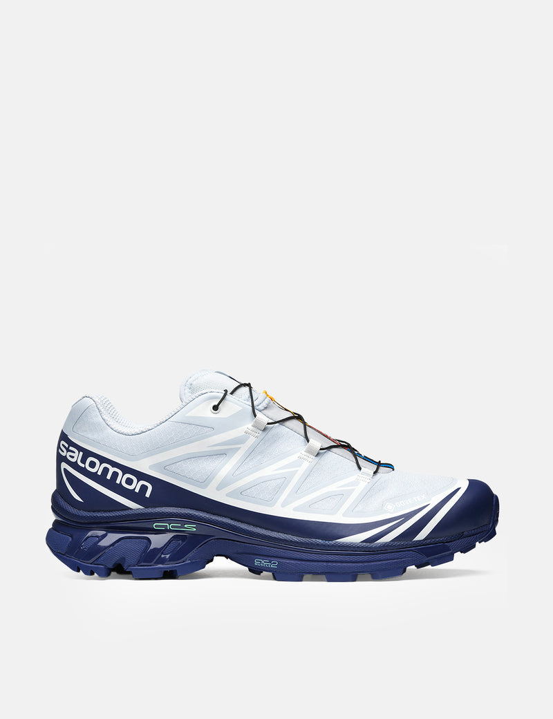 Salomon XT-6 GTX Trainers - Blue Print/Heather/White