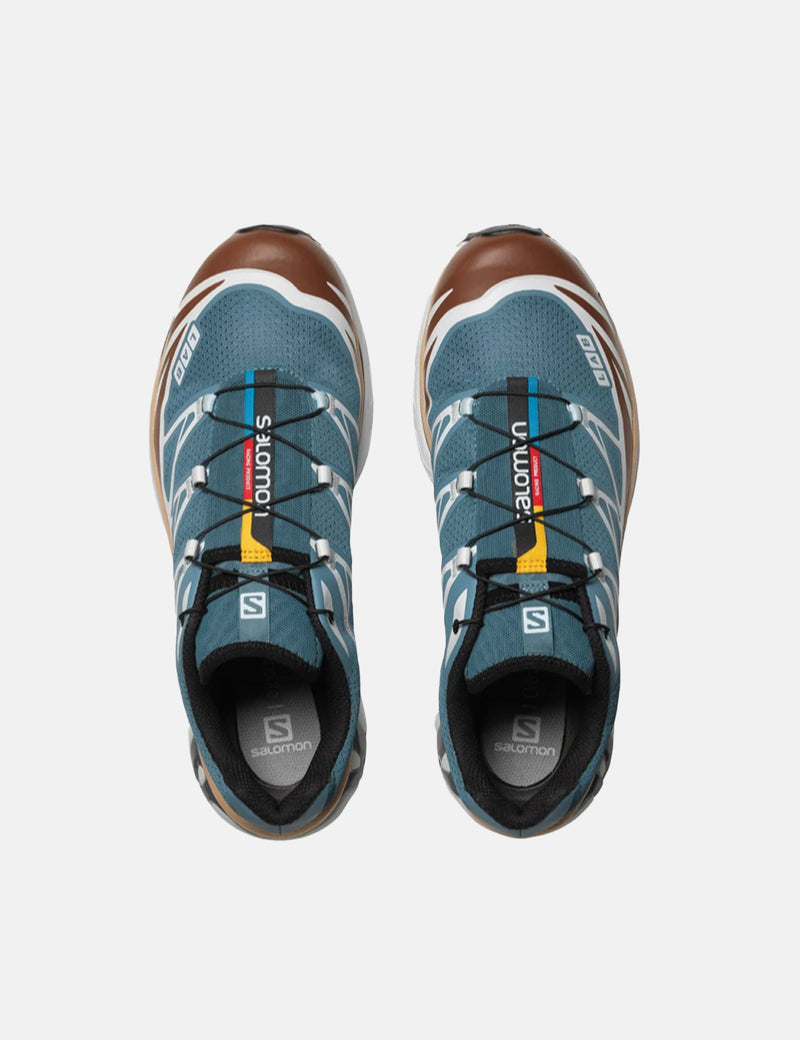 Salomon XT-6 Trainers - Aegean Blue/Tortoise Shell/Hazelnut