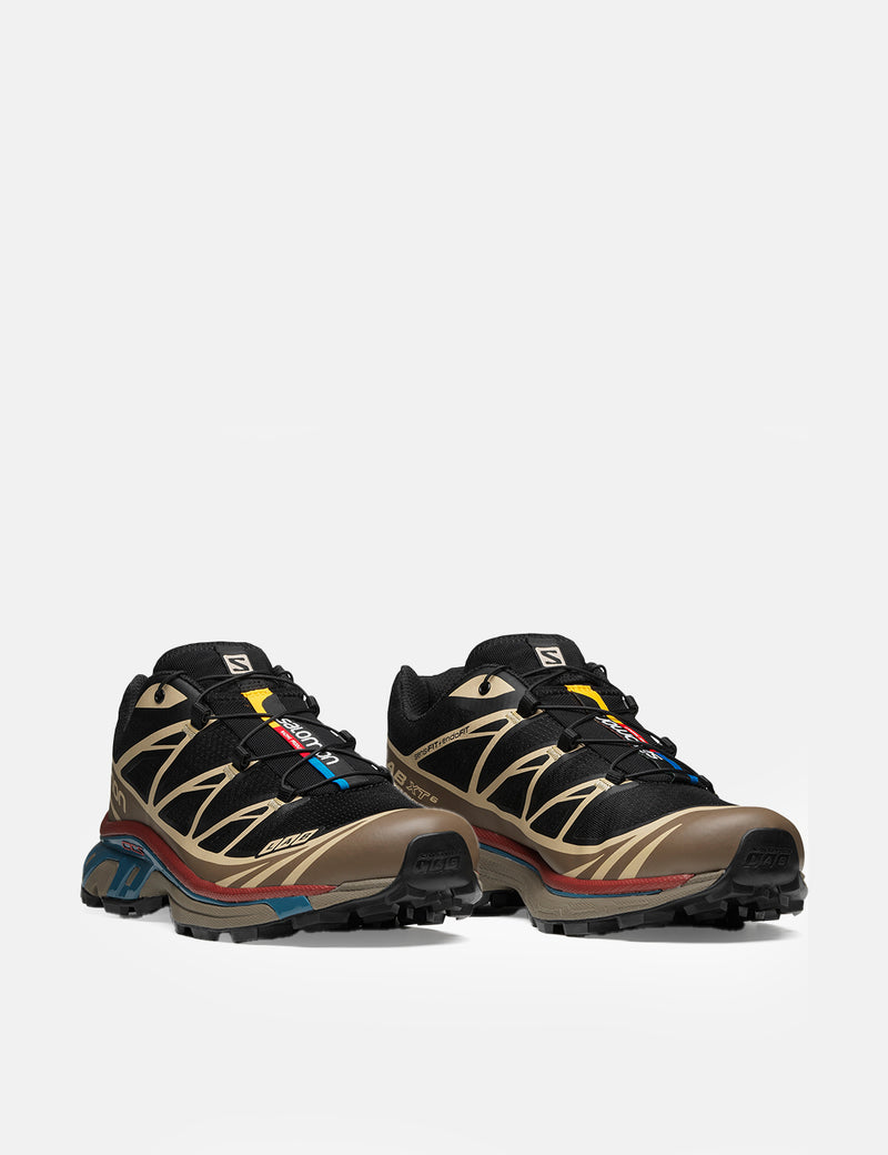 Salomon XT-6 Trainers - Black/Falcon Hide