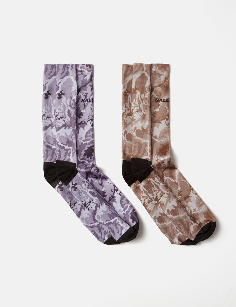 Salomon Relief Crew Socks (2-Pack) - Toasted Coconut/Quail