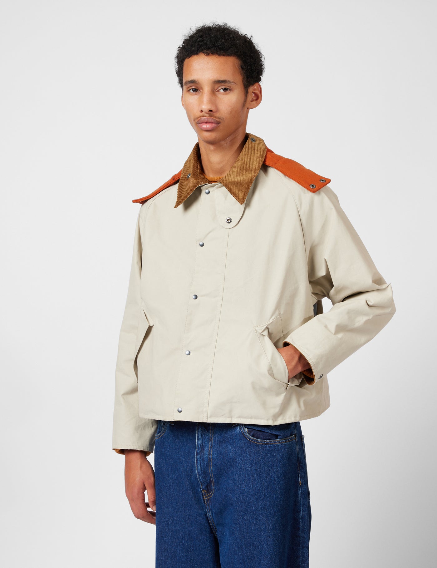Barbour x Kaptain Sunshine Short Cruiser Jacket - Clay | Urban