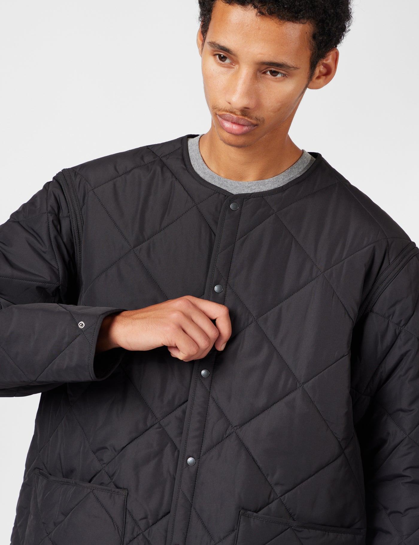 Barbour x Kaptain Sunshine Quilted Liner Jacket - Black | Urban