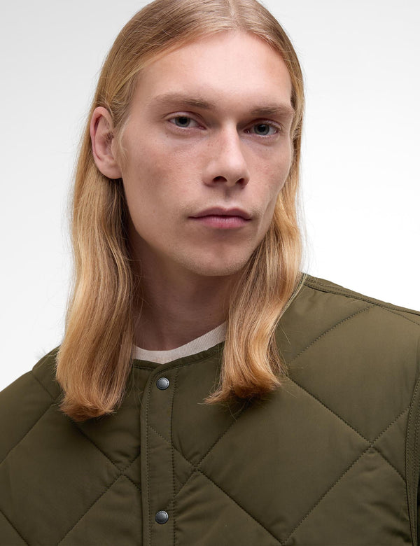 Barbour x Kaptain Sunshine Quilted Liner Jacket - Khaki Brown